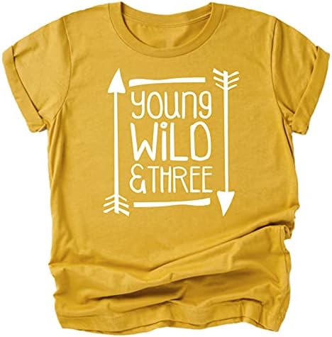 Млади диви И Три Стрели 3-Ти Роденден Маици И Раглани За Девојки И Момчиња Трет Роденден Облека