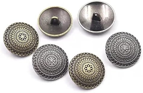 12 парчиња метални копчиња со ровови за палто за занаетчиски декоративни копчиња за шиење DIY