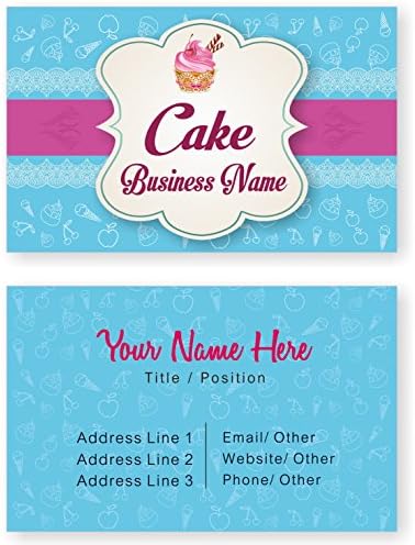 Дизајнирајте Своја Персонализирана Визит Картичка Торта Пекарница Бизнис Прилагодена Картичка За Посета - Напред Назад - 110