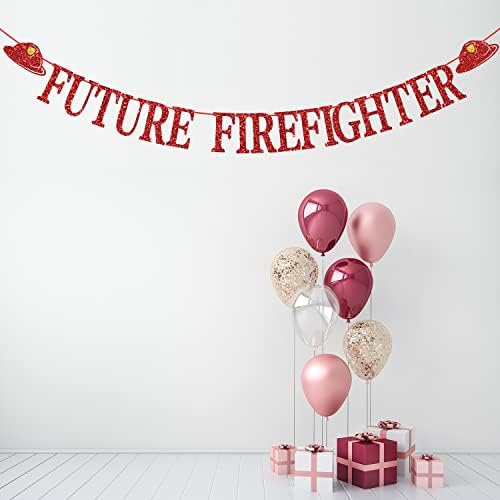 Црвен Сјај Иден Пожарникар Банер, Украси За Дипломирање Пожарникар, Честитки За Пожарникар, Забава За Дипломирање На Противпожарна Академија