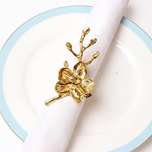 Yfqhdd 6pcs хотелска маса декорација слива цвет салфетка тока кинеска маса за украсување салфетка прстенка за салфетка