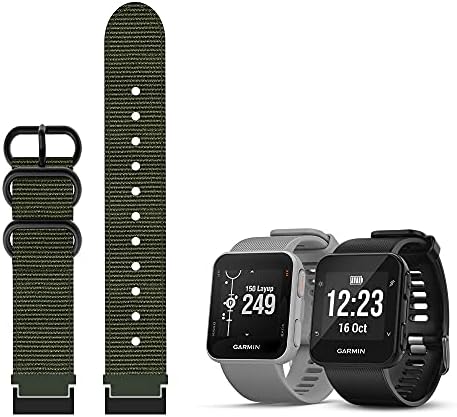 Часовник компатибилен Со garmin ferrunner 35 Бенд Замена - Платно Најлон Ремен