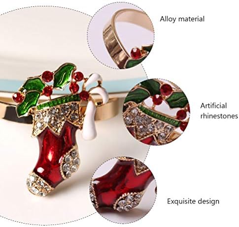 Abaodamxmas Boot дизајнирана прстен за салфетка легура вечера за салфетка за салфетка за Божиќна декорација