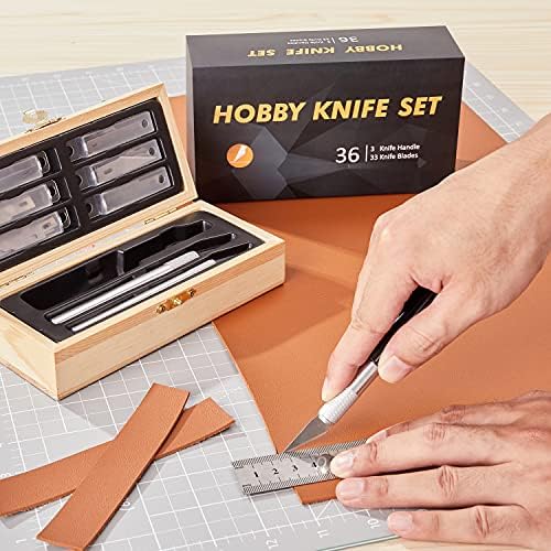 Headley Tools Прецизниот занаетчиски нож за хоби сет со дрвени гради, остри ножеви за брич за сноп-книги, уметничко моделирање,