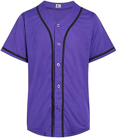 Деханер обичен празен бејзбол дресови за мажи жени возрасни хип хоп хипстер копче надолу кошули спортски униформи облеки