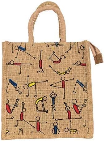 Јута торба 4, дизајни за торби печатено тифин/шопинг/намирници торба за рака со поштенски и рачки за мажи и жени, јута торби за кутија