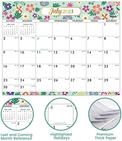Календар 2023-2024-Магнетски календар 2023-2024, јули 2023 година-декември 2024 година, Магнетски календар за фрижидер, 8 × 10, рампа за