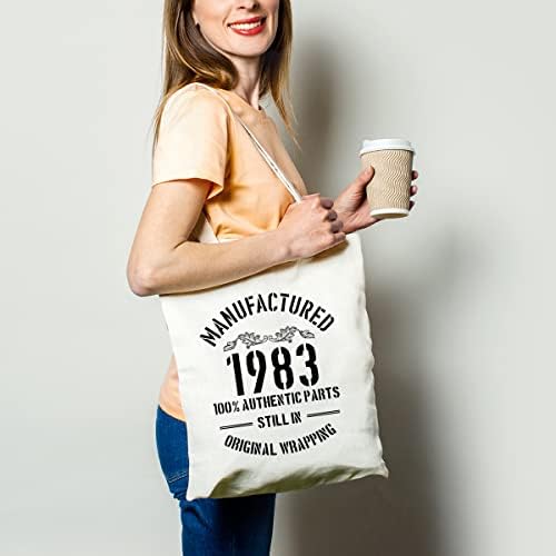 1982 Роденденски подароци за жени мажи | Смешен 40 -ти роденденски подарок гроздобер 1982 природен памук торбичка за еднократна употреба на памук