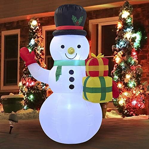 Christmasоидоми 5 метри Божиќна декорација на надувување на снежен човек, издувај снежен човек надувување Божиќна декорација со
