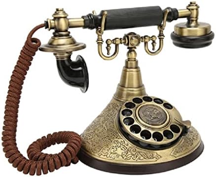 ZLXDP Гроздобер Телефонски ротирачки кабел за бирање старомоден телефон со прилагодување на волуменот на ринг -тонот за слушалка за студиска