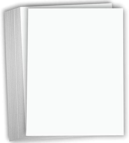 Дебела хартија на Хамилко Бела картон - 8 x 10 празна тешка тежина 120 lb залиха на картичката - 50 пакувања