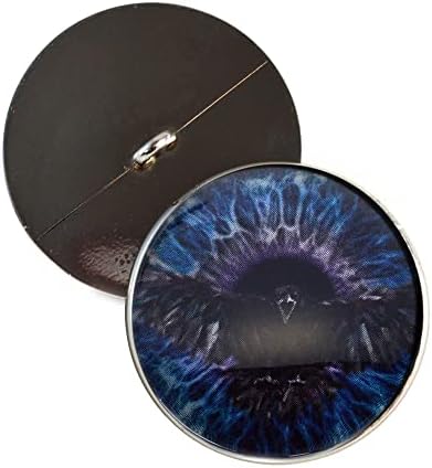 Темен гавран виолетова и сина викиншка стакло кабохони за шиење на копчињата за стаклени очи со јамка за капчиња полнети животински
