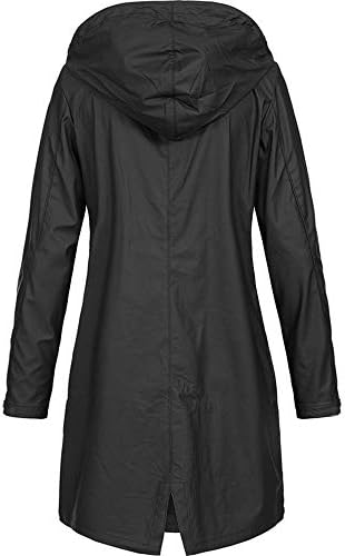 Women'sенски мантил водоотпорен лесен ракав со долги ракави ветровидофни планински носат качулка со палто на палто со долга јакна