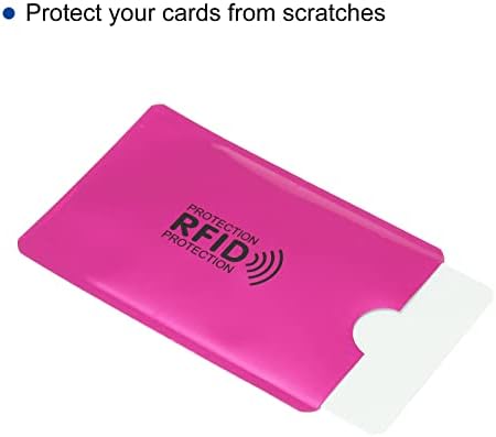 PATIKIL Rfid Блокирање Кредитна Картичка Ракави, 10 Пакет Бесконтактен Заштитник Носителот ЗА NFC Чанта, Роза Црвена