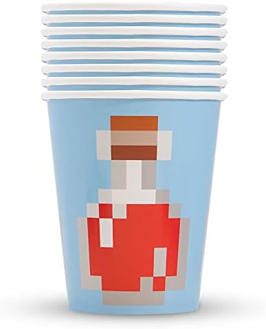 Уникатни Хартиени Чаши За Еднократна Употреба Minecraft, 8 Брои, Разнобојни