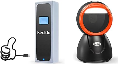 Скенер за преносни бар -код на Kedida Mini, Скенер за платформа за скенер за десктоп баркод за скенер за POS PC Supermarket Bookstore Продавница
