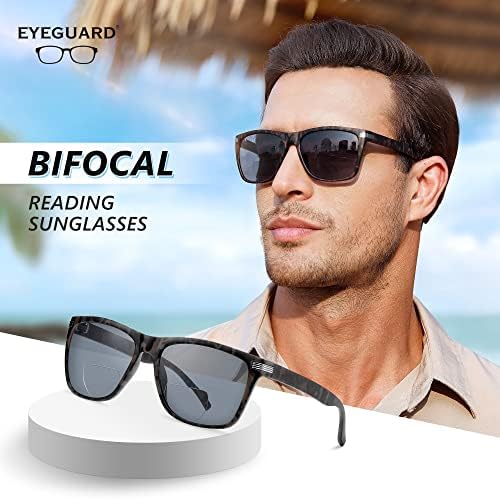Очила за очила 2 пакувања Бифокални очила за сонце за читање за мажи UV400 Заштита на отворено класичен дизајнер на сонце читатели на сонце