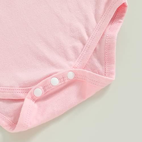 Новороденче девојче розово зајаче облека со долги ракави ромпер зајак суспензија здолниште целокупна лента за глава за фустани мојата 1 -та