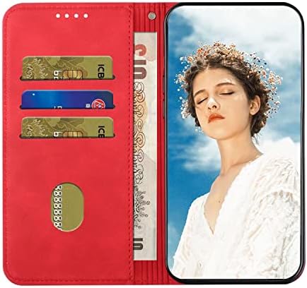Protective Holster Wallet Case for Xiaomi Redmi 9C/Redmi 9/Redmi 9C NFC Compatible with Xiaomi Poco C3 Case [TPU Shockproof Interior Case]