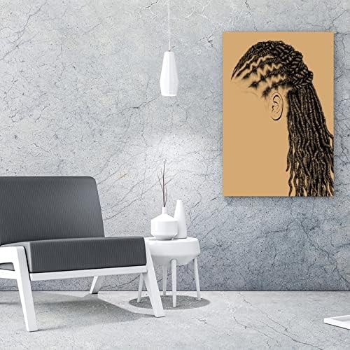 Gcoyozd африканска кадрава коса бербер продавница фризура за убавина салон за цртање постер платно сликарство wallидна уметност