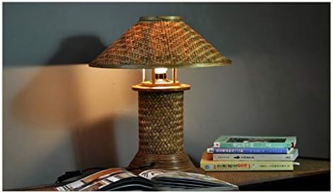 Fehun читање ламба за ламба за спална соба креативна ламба во кревет ретро едноставна рачно изработена рамка Декоративна маса за ламба