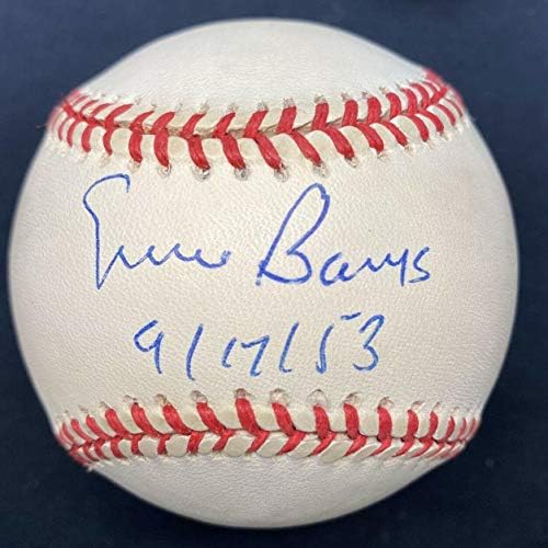 Ерни Бенкс 9/17/53 Млб Деби Потпишан Бејзбол ПСА/Днк-Автограм Бејзбол