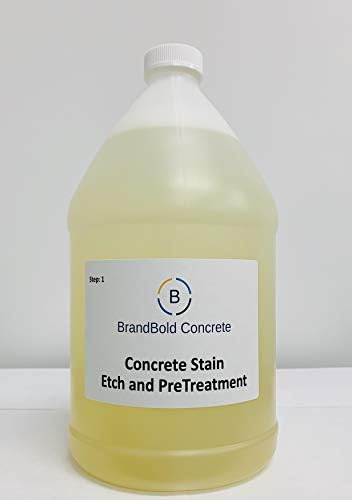 БрендБолд брилијантна бетонска киселина еч пред третман и чиста - 1 галон - Чекор 1