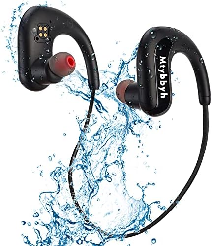 Водоотпорни слушалки MTYBBYH за пливање, IPX8 водоотпорен 8 GB MP3 плеер Спортски слушалки за пливање безжични Bluetooth 5.0 уши со