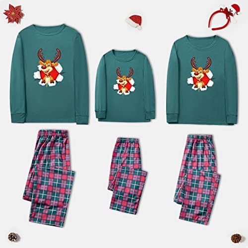 Индијана онс: Крадците пижами за семејни што одговараат на семејни пижами сетови за Божиќни елени врвни и карирани велигденски пижами семејство