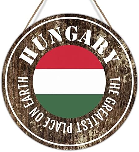 Унгарско знаме од влезна врата од влезната врата Најголемите места на Земјата Унгарија Фармахаус Вуд wallиден знак за уметност, земја сувенир