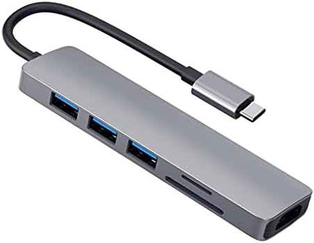 JAHH USB Центар Тип-C Центар НА HDMI-Компатибилен Адаптер 4K 3 USB C Центар СО Tf Безбедност Дигитален Читач Слот За Про