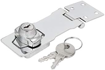 Нов LON0167 144MMX40MMX33MM Метал прикажана завртка фиксна безбедност Сигурен заштитник за ефикасност, клучен HASP брава за заклучување сребро тон