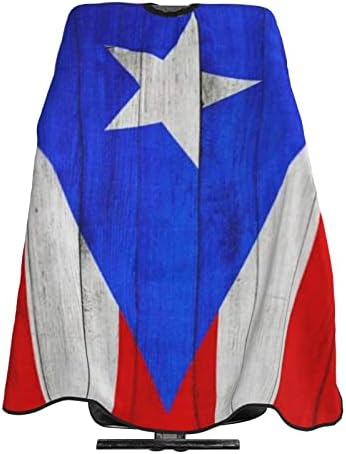 Порториканско Знаме Салон За Дрвена Текстура Кејп Крпа Бербер Фризерска Обвивка Фризура Престилка Крпа За Стил Додаток За Унисекс