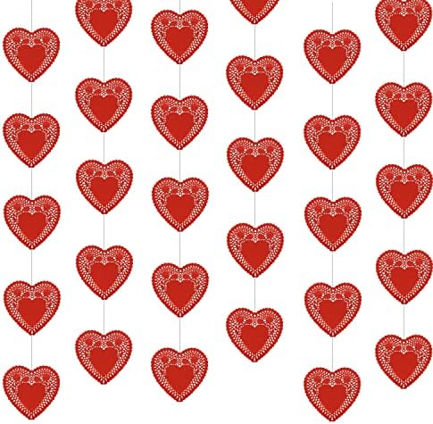 YSSAI 200 парчиња 4 инчи Ден на вinesубените Ден на срце, скрати за хартија чипка чипка, в Valentубени занаетчиски подароци за занаетчиски