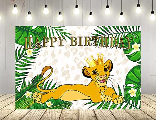 Кралот Лав Позадина За Роденденски Материјали Зелена Дива Џунгла Банер За Туширање За Бебиња за Декорација на Роденденска Забава