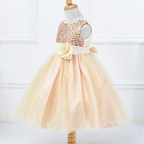 Цветни девојки Sequins Виножито туту фустан за деца бебе свадба деверуша за роденденска забава принцеза Тул фустани