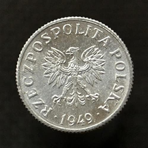 Полска Монета 1 Гросен, 1949, Едно Издание Алуминиумска Монета 14,7 мм
