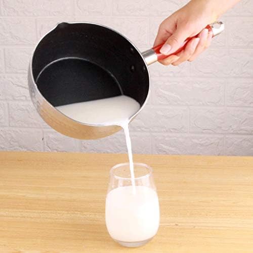 Пдџг бело млеко тава, висока отпорност на температура, брза спроводливост на топлина, удобна долга рачка, може да се користи за варење млеко