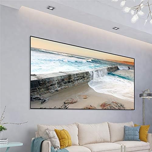 Екран за рефлексија на проекторот на GPPZM со голема осветленост 60/100/120 инчи 16: 9 Екран за проекција на ткаенина за ткаенина за домашен