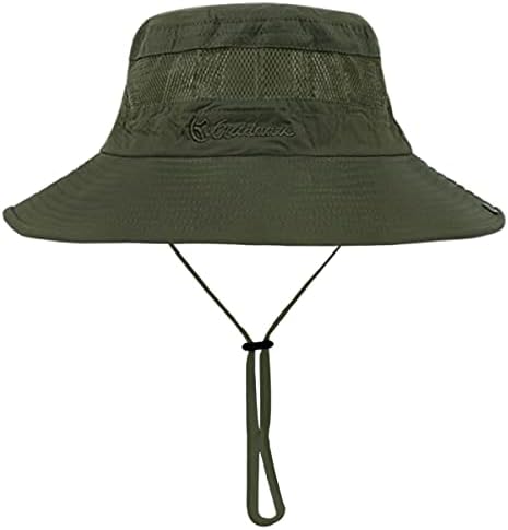 Сонце капи за мажи жени на отворено сафари капа широко кофа капа летен риболов капа upf 50+ заштита од сонце буни капа