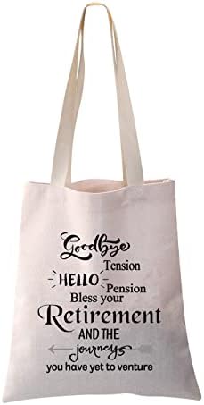 Pxtidy среќна торбичка за пензионирање за нејзината збогум напнатост здраво пензија Благословете ја торбата за купување пензионирање