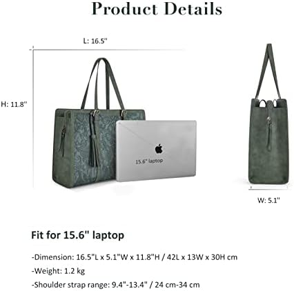 Лаптопот на Екосуси се вклопува до 15,6 инчи за чанти за жени со голем капацитет со 3 оддели за слоеви