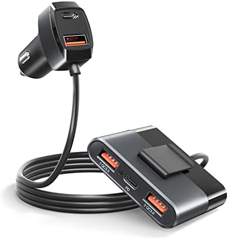 Nulaxy Wireless In-Car Bluetooth FM Transmiter & SC03S USB C Car Charger