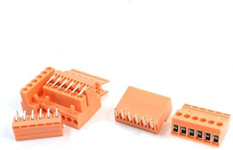 AEXIT 5 PCS AUDIO & VIDEO ADESTORES 6-пински приклучок за портокалови пластични PCB завртки за завртки за завртки за завртки и адаптери за