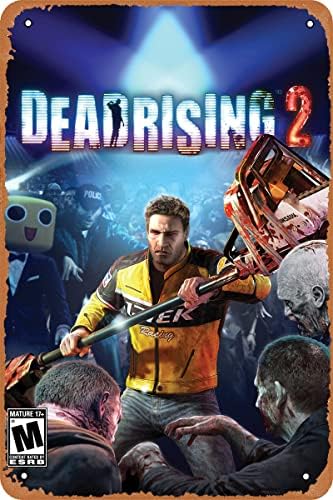 Clilsiatm Dead Rising 2 Game Poster Video Game Tin Tign знак гроздобер стил метален знак 8x12 инчи