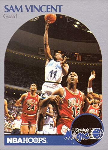 Кошаркарска картичка во 1990-91 НБА 223 Сем Винсент Кошаркарска картичка - само картичка на Мајкл Jordanордан во дрес 12 во Чикаго