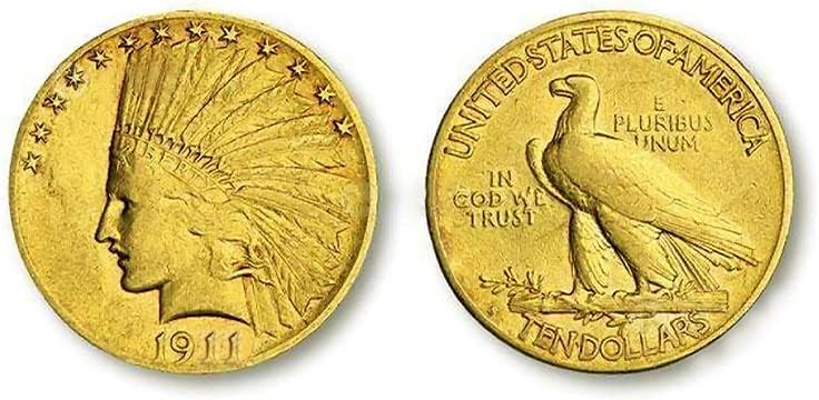 1911 година Индиска глава златна монета магична монета реквизити Американски антички орел океански комеморативни странски месинг монети