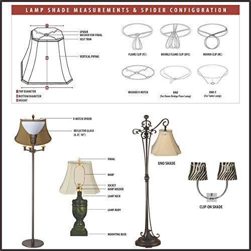 Royal Designs, Inc. True Bell Clip-On Chanderier Lamp Shade, 2,5 x 5 x 4,25, жолта