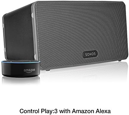 Sonos Play: 3 - безжичен звучник за безжичен паметен дом за стриминг музика, сертифициран од Амазон и работи со Алекса.