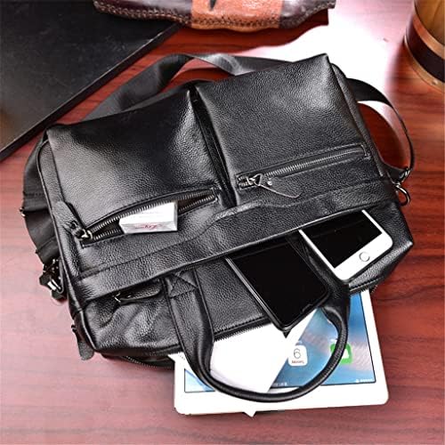 Лхлл Бизнис Лаптоп Торба Мажи Чанти Од Вистинска Кожа Машки Кожни Чанти За Патување Мажи Кравји Кожни Чанти За Гласници